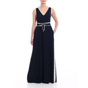 DIANE VON FURSTENBERG Crepe wide leg belted jumpsuit